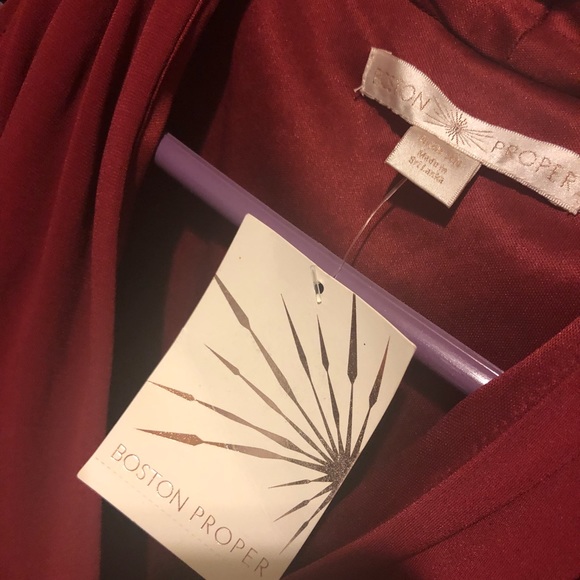 Banded drape top bordeaux-Brand new XS -stretchy - Picture 2 of 2